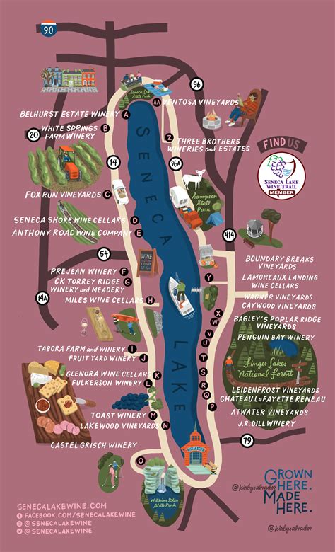 Map of Seneca Lake Wineries